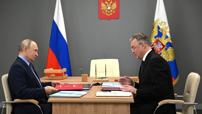 Губернатор Владимиров обсудил с президентом Путиным популярность стенда Ставрополья на выставке «Россия»