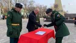 В Невинномысске приняли присягу солдаты железнодорожной войсковой части  