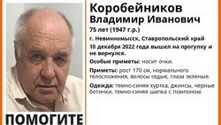 В Невинномысске пропал дедушка в тёмно-синей шапке с помпоном