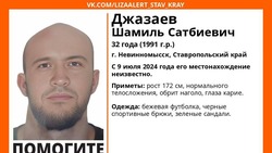 Бритый мужчина пропал в Невинномысске