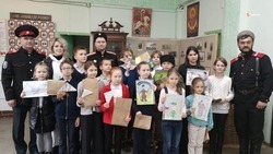 Юные казаки Невинномысска поучаствовали в конкурсе детских рисунков «ZA Терек»
